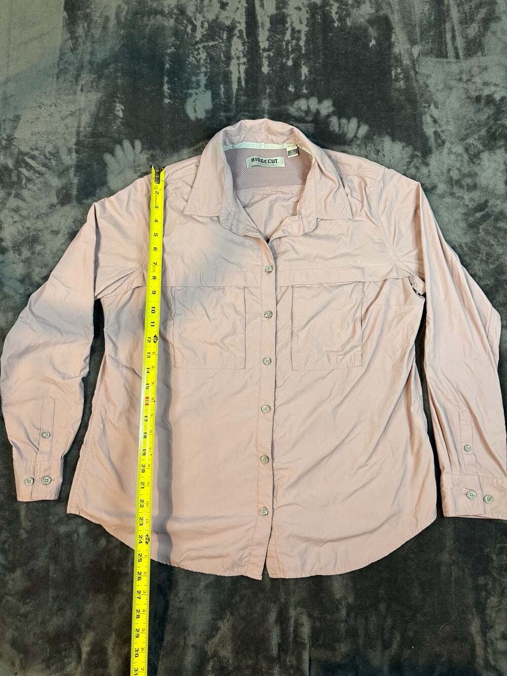 Women’s Ridgecut Toughwear Long Sleeve Button Down Shirt Size L Pink Utility #84